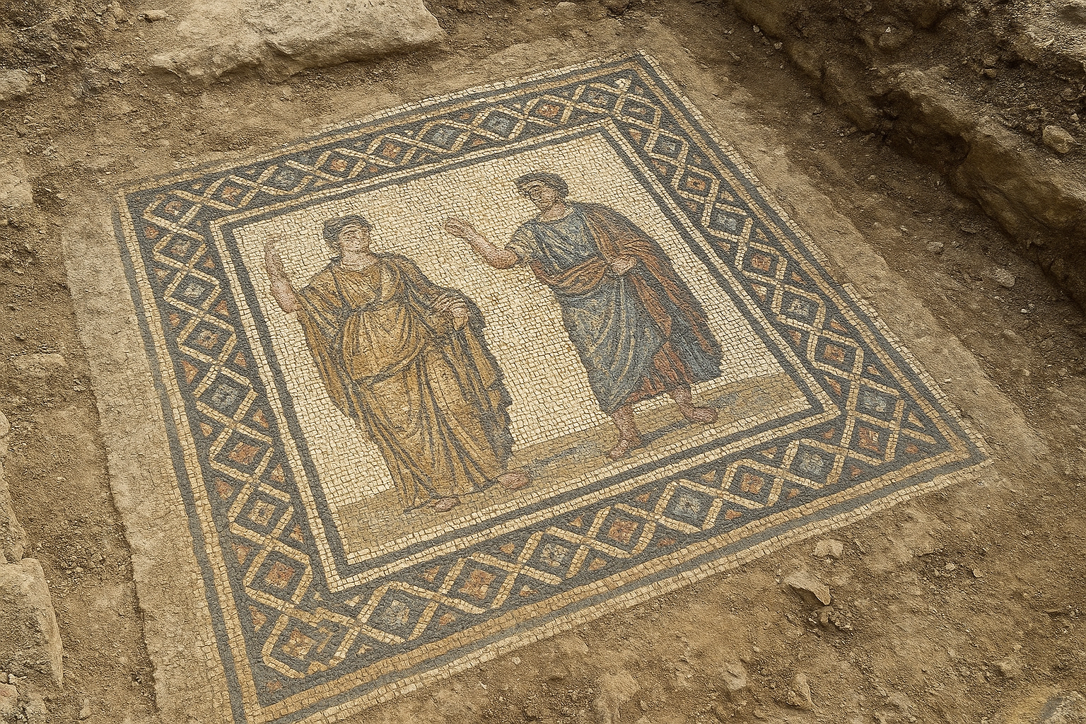 İtaliyada Pompey şəhərində yeni mozaika aşkarlandı