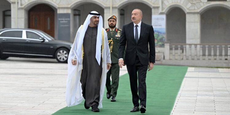 Birləşmiş Ərəb Əmirliklərinin Prezidentinin Şuşada rəsmi qarşılanma mərasimi olub