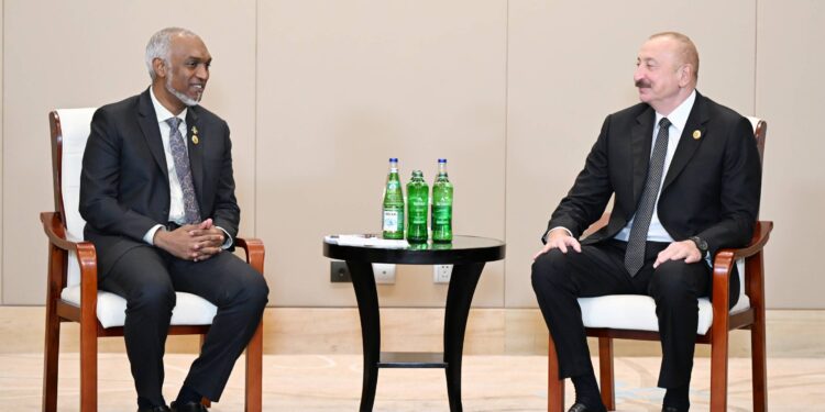 Azərbaycan Respublikasının Prezidenti İlham Əliyevin Maldiv Prezidenti ilə görüşü olub