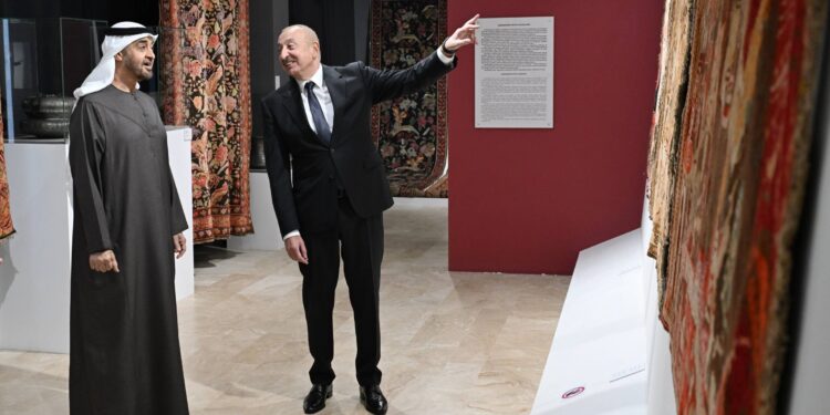 Azərbaycanın və Birləşmiş Ərəb Əmirliklərinin prezidentləri Milli Xalça Muzeyinin Şuşa filialında olublar