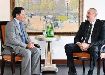 İlham Əliyev Nyu-Yorkda “Ares Management” qlobal investisiya şirkətinin həmtəsisçisi və baş icraçı direktoru ilə görüşüb