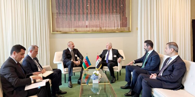 İlham Əliyev BMT-nin Nyu-Yorkdakı mənzil-qərargahında İraq Prezidenti ilə görüşüb