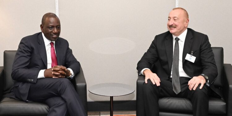 İlham Əliyev BMT-nin Nyu-Yorkdakı mənzil-qərargahında Keniya Prezidenti ilə görüşüb