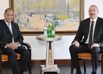 İlham Əliyev Nyu-Yorkda ABŞ Ticarət Palatasının baş vitse-prezidenti ilə görüşüb