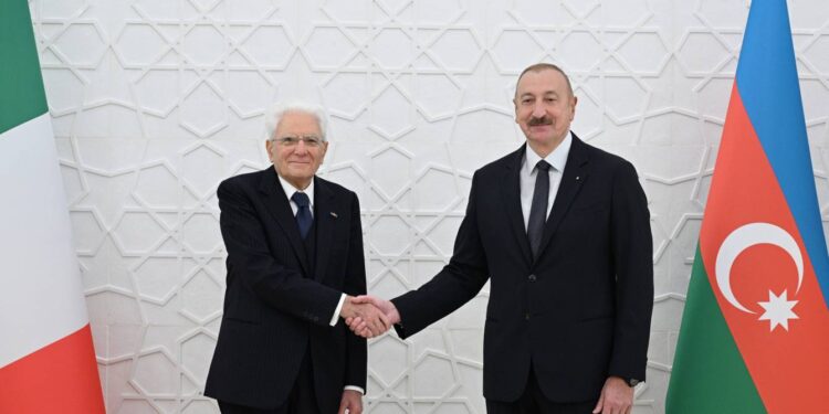 İtaliya Prezidenti Sercio Mattarellanın Bakıda rəsmi qarşılanma mərasimi olub