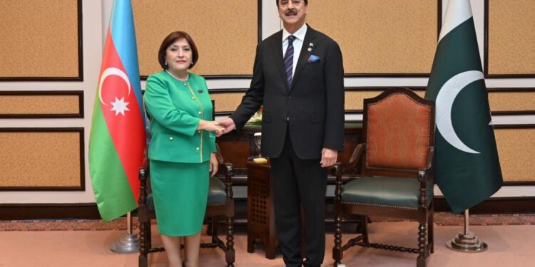 Milli Məclisin sədri Sahibə Qafarova Pakistan İslam Respublikası Senatının sədri ilə görüşüb