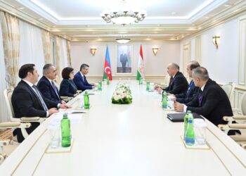 Milli Məclisin sədri Sahibə Qafarova Tacikistan Ali Məclisi Nümayəndələr Palatasının sədri ilə görüşüb