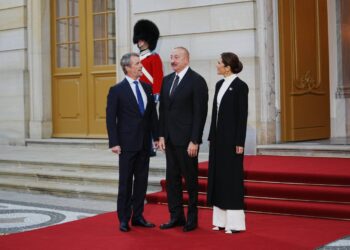 İlham Əliyev Kopenhagendə ziyafətdə iştirak edib