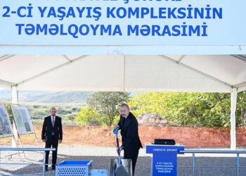 İlham Əliyev Cəbrayıl şəhərində ikinci və üçüncü yaşayış komplekslərinin təməlini qoyub