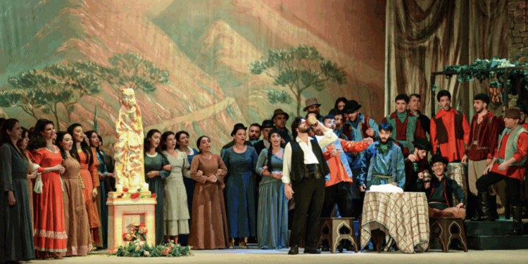 Opera studiyasının səhnəsində “Kənd namusu” operası nümayiş olunub