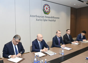 Nazir Ceyhun Bayramovun Türkiyə Respublikasının xarici işlər nazirinin müavini Ayşe Berris Ekinci ilə görüşü