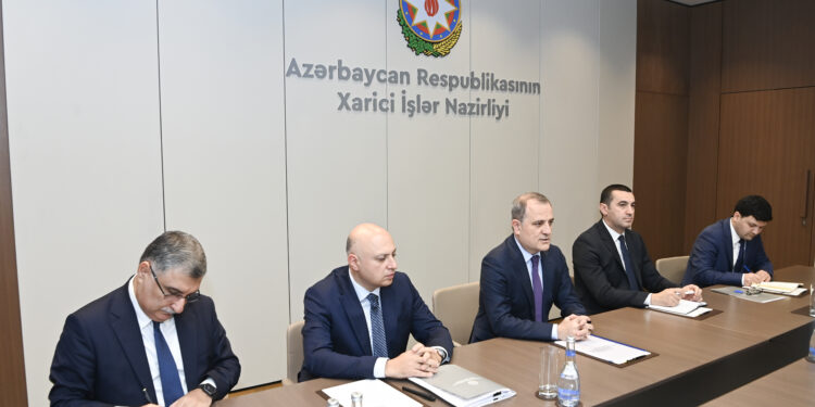 Nazir Ceyhun Bayramovun Türkiyə Respublikasının xarici işlər nazirinin müavini Ayşe Berris Ekinci ilə görüşü