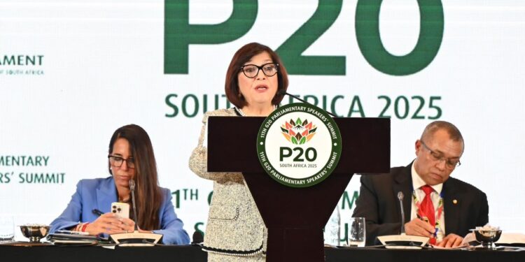 Milli Məclisin sədri Sahibə Qafarova “Böyük iyirmilik” (G20) ölkələrinin Parlament Sədrlərinin 11-ci Sammitinin açılış mərasimində çıxış edib