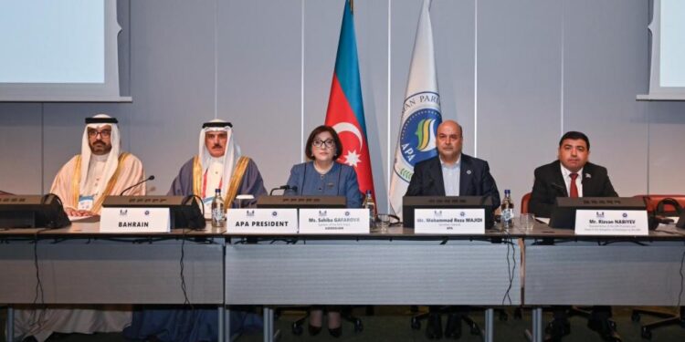 Milli Məclisin sədri Sahibə Qafarova Cenevrədə Asiya Parlament Assambleyasının Koordinasiya görüşünə sədrlik edib