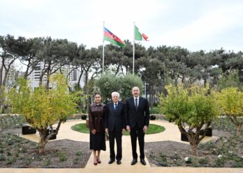 İlham Əliyev, Mehriban Əliyeva və Sercio Mattarella İtaliya-Azərbaycan Universitetinin ilk tədris korpuslarının açılışında iştirak ediblər