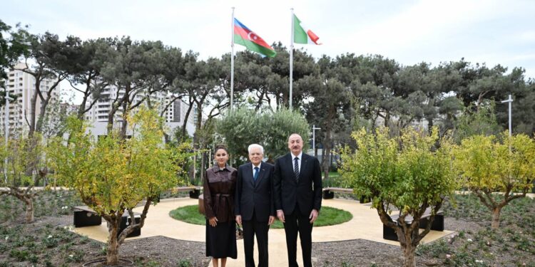 İlham Əliyev, Mehriban Əliyeva və Sercio Mattarella İtaliya-Azərbaycan Universitetinin ilk tədris korpuslarının açılışında iştirak ediblər