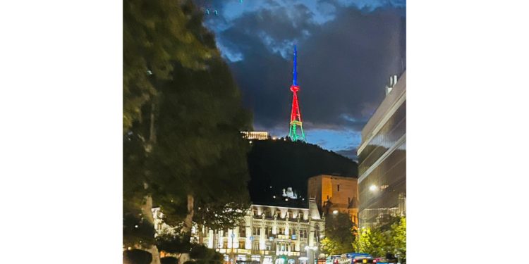 Tbilisidə Azərbaycan Bayrağı