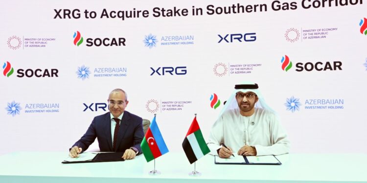 XRG-nin “Cənub Qaz Dəhlizi” Qapalı Səhmdar Cəmiyyətində pay əldə etməsinə dair Əsas Şərtlərlə bağlı Razılaşma imzalanıb