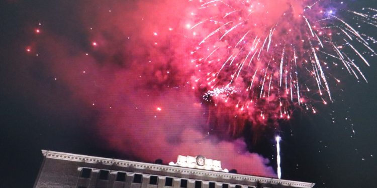 Xankəndidə Zəfər bayramı atəşfəşanlığı