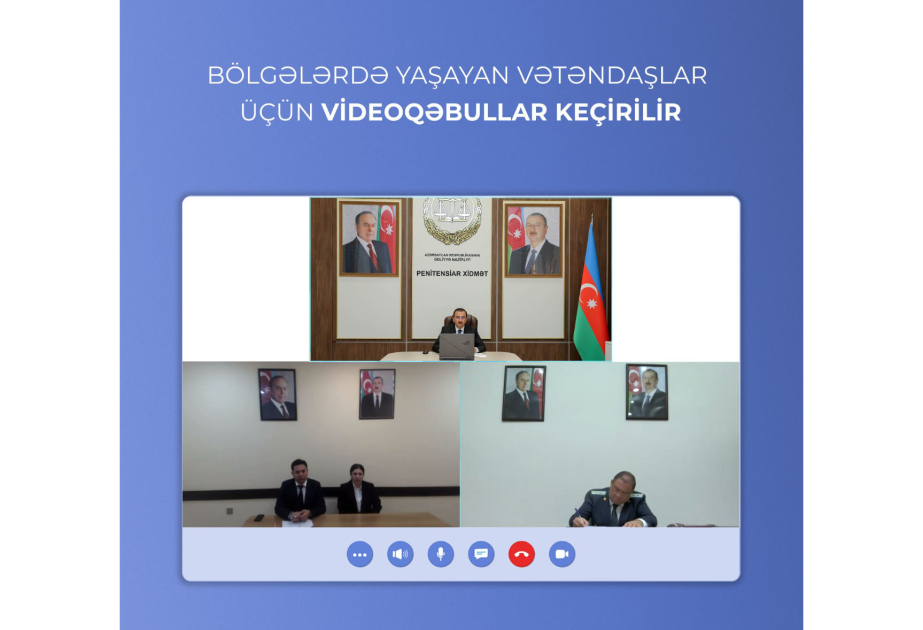 Ədliyyə Nazirliyi videoqəbullar keçirir
