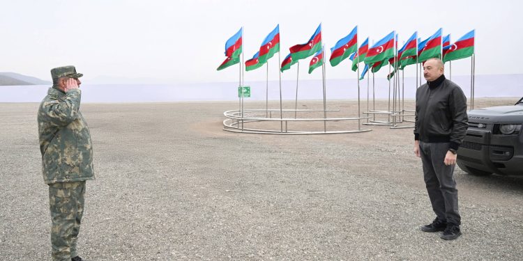 İlham Əliyev Ağdərə rayonunda Xüsusi Əməliyyat Mərkəzinin təməlini qoyub