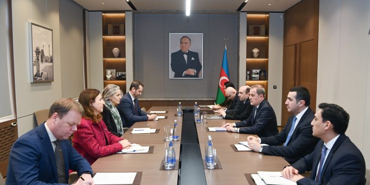 Nazir Ceyhun Bayramovun Avropa İttifaqının Cənubi Qafqaz və Gürcüstan böhranı üzrə xüsusi nümayəndəsi Maqdalena Qrono ilə görüşü keçirilib