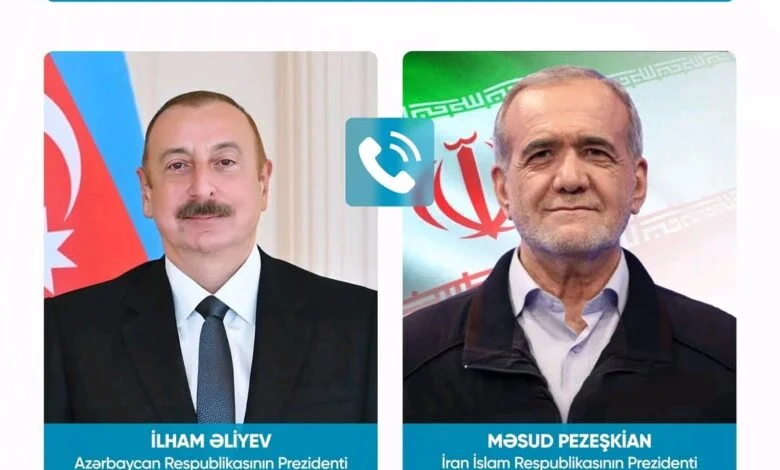 Azərbaycan Respublikasının Prezidenti İlham Əliyev İran İslam Respublikasının Prezidenti Məsud Pezeşkiana zəng edib