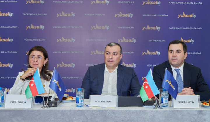Maliyyə naziri Sahil Babayev “Yüksəliş” müsabiqəsinin qalibləri ilə görüşüb