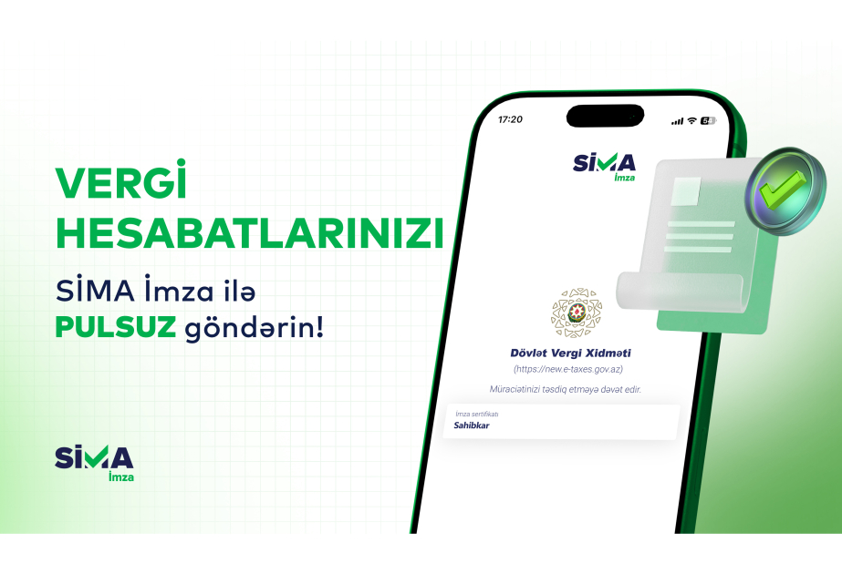 “SİMA İmza” ilə vergi hesabatları pulsuz təqdim etmək olur