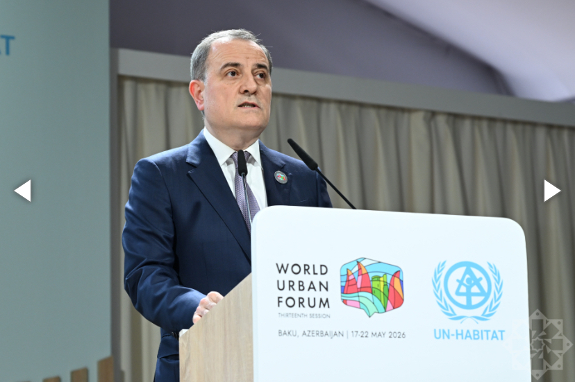 Ceyhun Bayramov WUF13-də çıxış edib